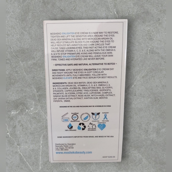 NIB MOSHEKO Mineral Beauty Enlighten Anti-Aging Eye Cream - Picture 2 of 2